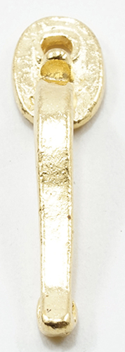 Dollhouse Miniature Door Handle, Brass, 1/Pk